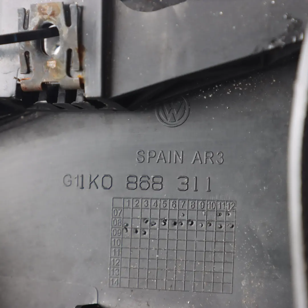 Mk6 5D B-Pillar Cover Seat Belt Guide Left N/S to VW Volkswagen Golf GTI with Part number 1K0868311 VW Volkswagen Golf GTI Mk6 5D B-Pillar Cover Seat Belt Guide Left N/S - SKU 1K0868311 - Part number 1K0868311