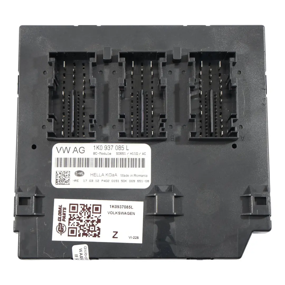 Volkswagen VW Golf Mk6 Body Control Comfort Unit Module BCM - SKU 1K0937085L - Part number 1K0937085L