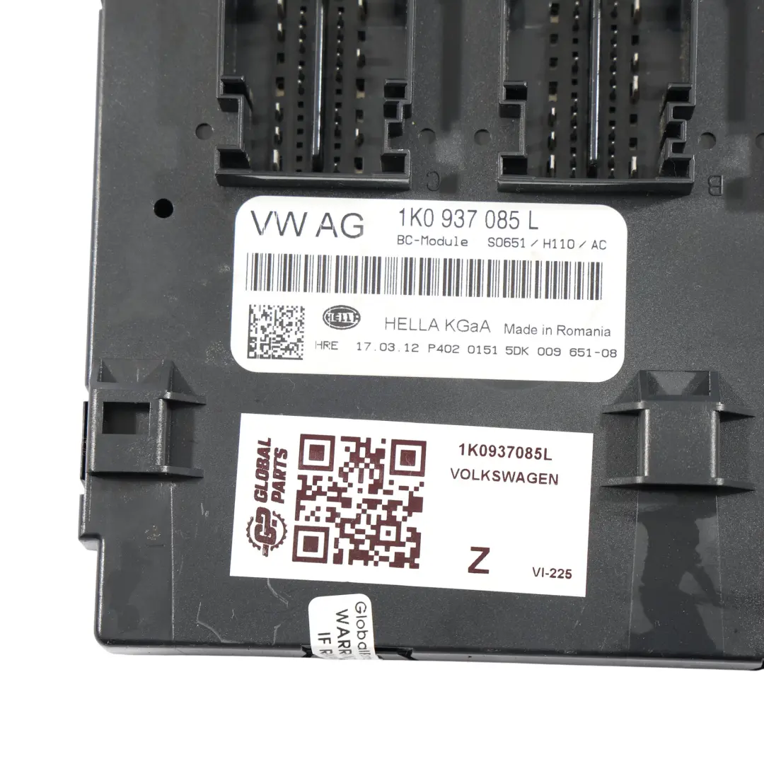 Mk6 Body Control Comfort Unit Module BCM to Volkswagen VW Golf with Part number 1K0937085L Volkswagen VW Golf Mk6 Body Control Comfort Unit Module BCM - SKU 1K0937085L - Part number 1K0937085L