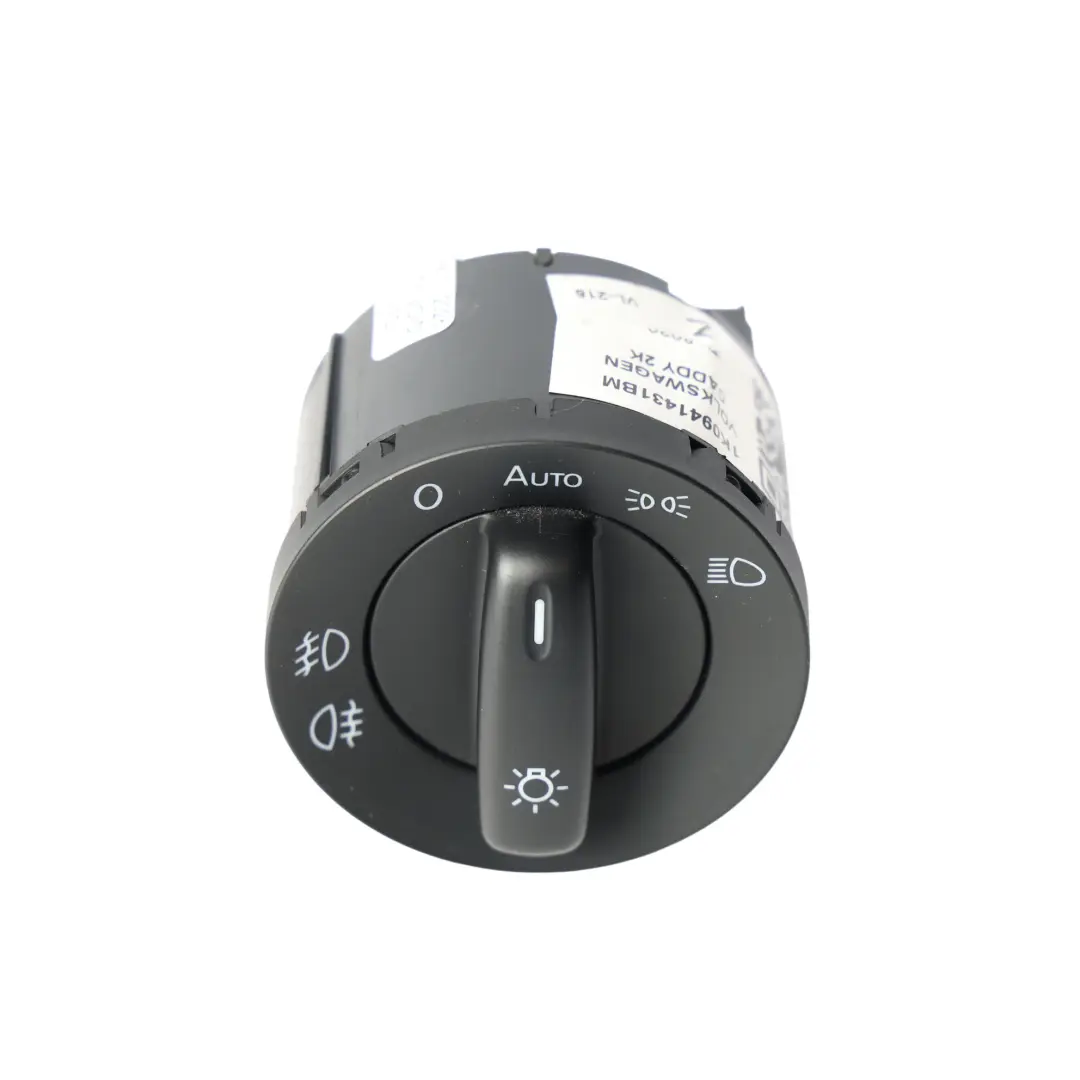 VW Volkswagen Caddy 2K Bouton D'Allumage Des Phares Noir - SKU 1K0941431BM - Numéro de pièce 1K0941431BM