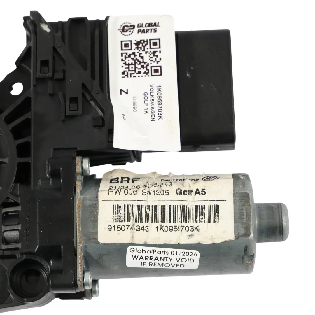 Volkswagen Golf 1K Motor Regulador Ventana Puerta Trasera Izquierda - SKU 1K0959703K - Número de pieza 1K0959703K