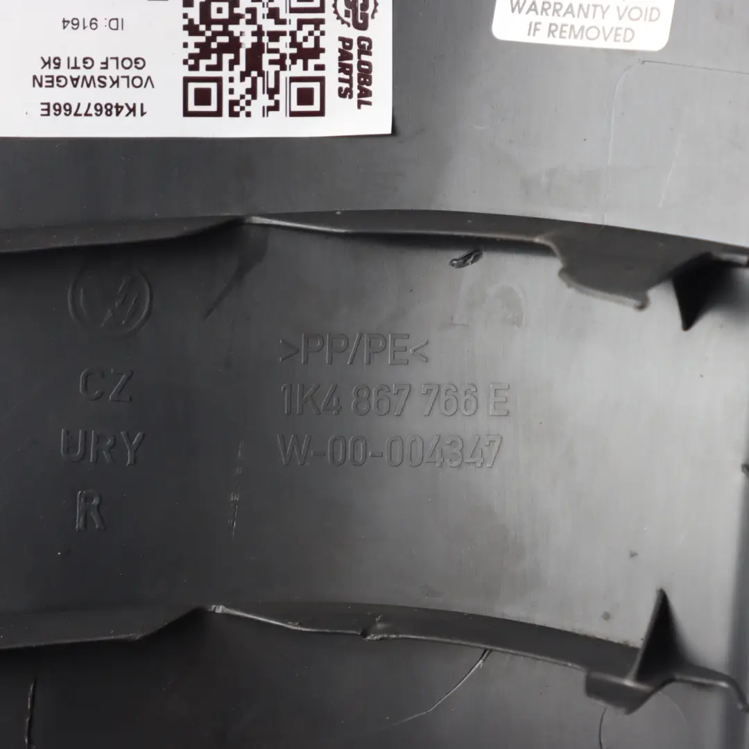 5K Rear Seat Lower Pillar Cover Trim Panel Right O/S 8P0886197 to VW Golf GTI with Part number 1K4867766E VW Golf GTI 5K Rear Seat Lower Pillar Cover Trim Panel Right O/S 8P0886197 - SKU 1K4867766E - Part number 1K4867766E