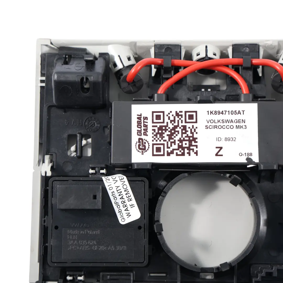 Mk3 Interrupteur Plafonnier Intérieur pour Volkswagen Scirocco à propos du numéro de pièce 1K8947105AT Volkswagen Scirocco Mk3 Interrupteur Plafonnier Intérieur - SKU 1K8947105AT - Numéro de pièce 1K8947105AT