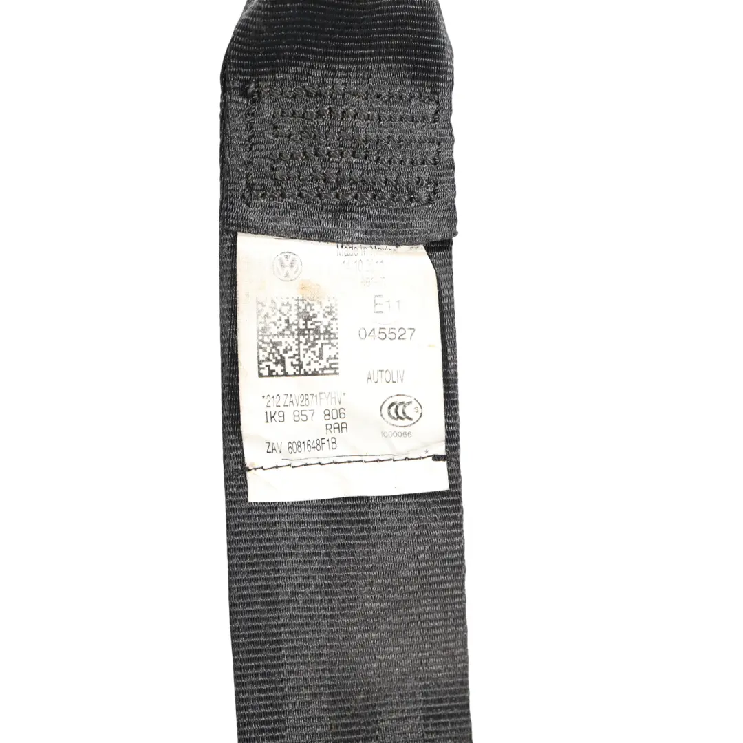 VW Golf VI Variant Cinturón Trasero Derecho Superior Del Asiento - SKU 1K9857806 - Número de pieza 1K9857806