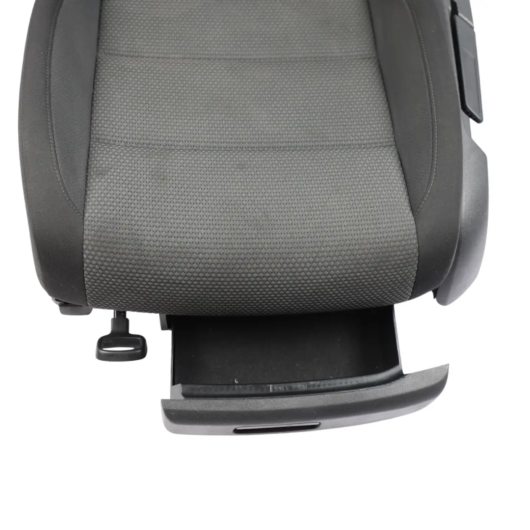 VW Volkswagen Golf Mk6 Jetta Mk6 Front Seat Fabric Cloth Titan Black Left N/S - SKU 1K9881805AH-1 - Part number 1K9881805AH