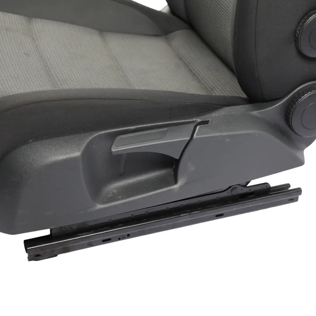 VW Volkswagen Golf Mk6 Jetta Mk6 Front Seat Fabric Cloth Titan Black Left N/S - SKU 1K9881805AH-1 - Part number 1K9881805AH