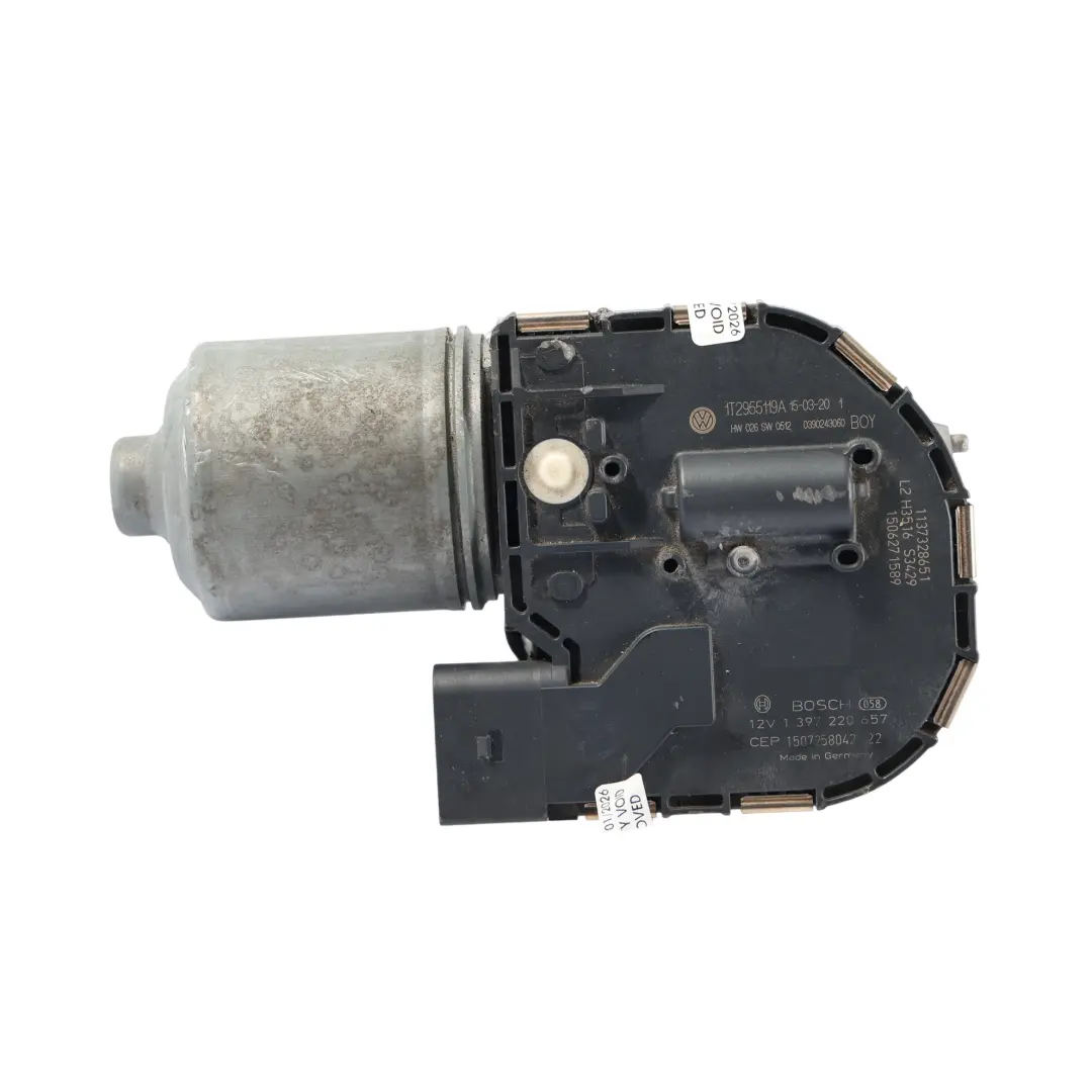 Volkswagen Touran 1T Windscreen Wiper Motor Actuator - SKU RHD-1T2955119A - Part number 1T2955119A