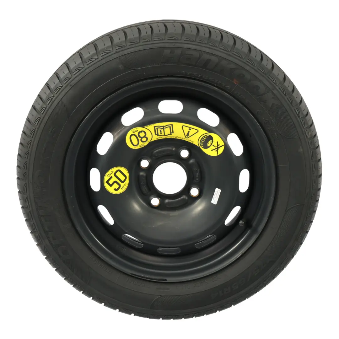 Ruota Di Scorta In Acciaio R14 Pneumatico 175/65 Hankook per Ford Fiesta Mk7 con numero di parte 2140823 Ford Fiesta Mk7 Ruota Di Scorta In Acciaio R14 Pneumatico 175/65 Hankook - SKU 2140823 - Numero di parte 2140823