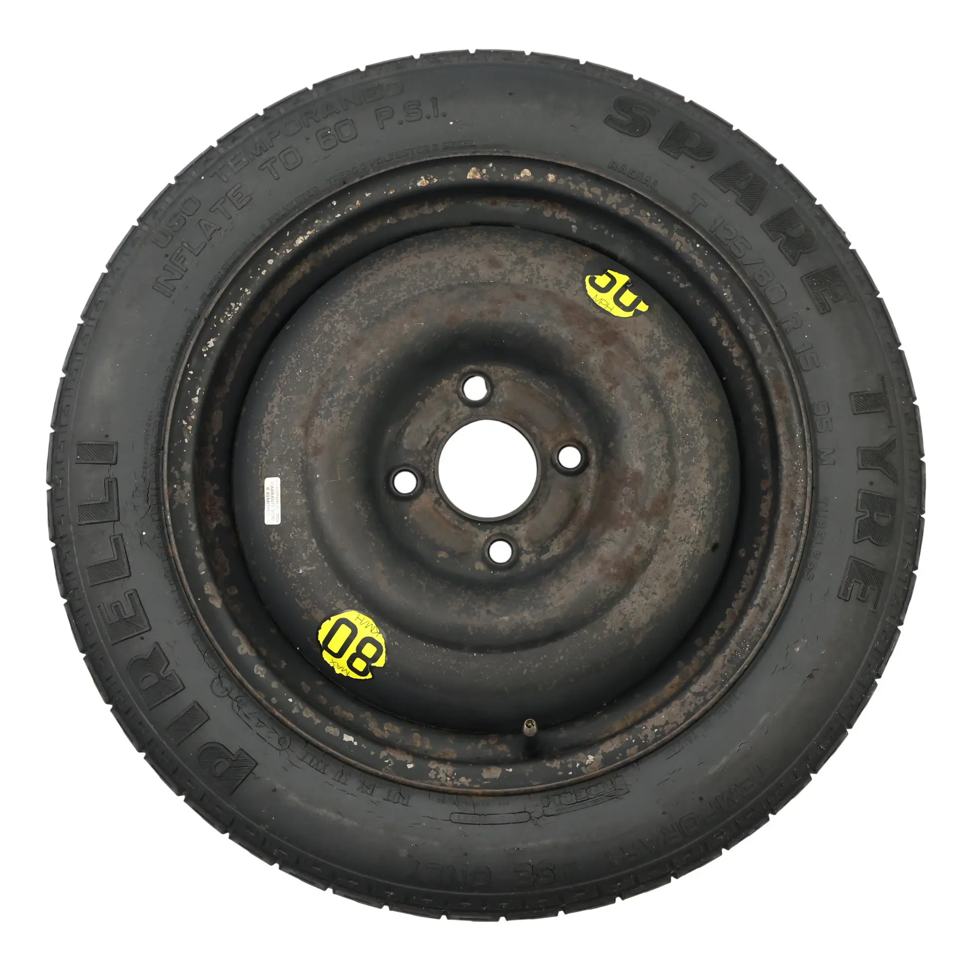 Ford Focus Ruota Scorta Compatta Acciaio R15 Pneumatico 125/80 2150828 98AB-TC