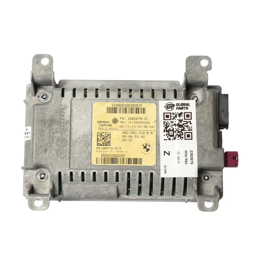 Mini R58 Dashboard Sat Nav Navigation Bildschirm - SKU 2382879 - Teilenummer 2382879