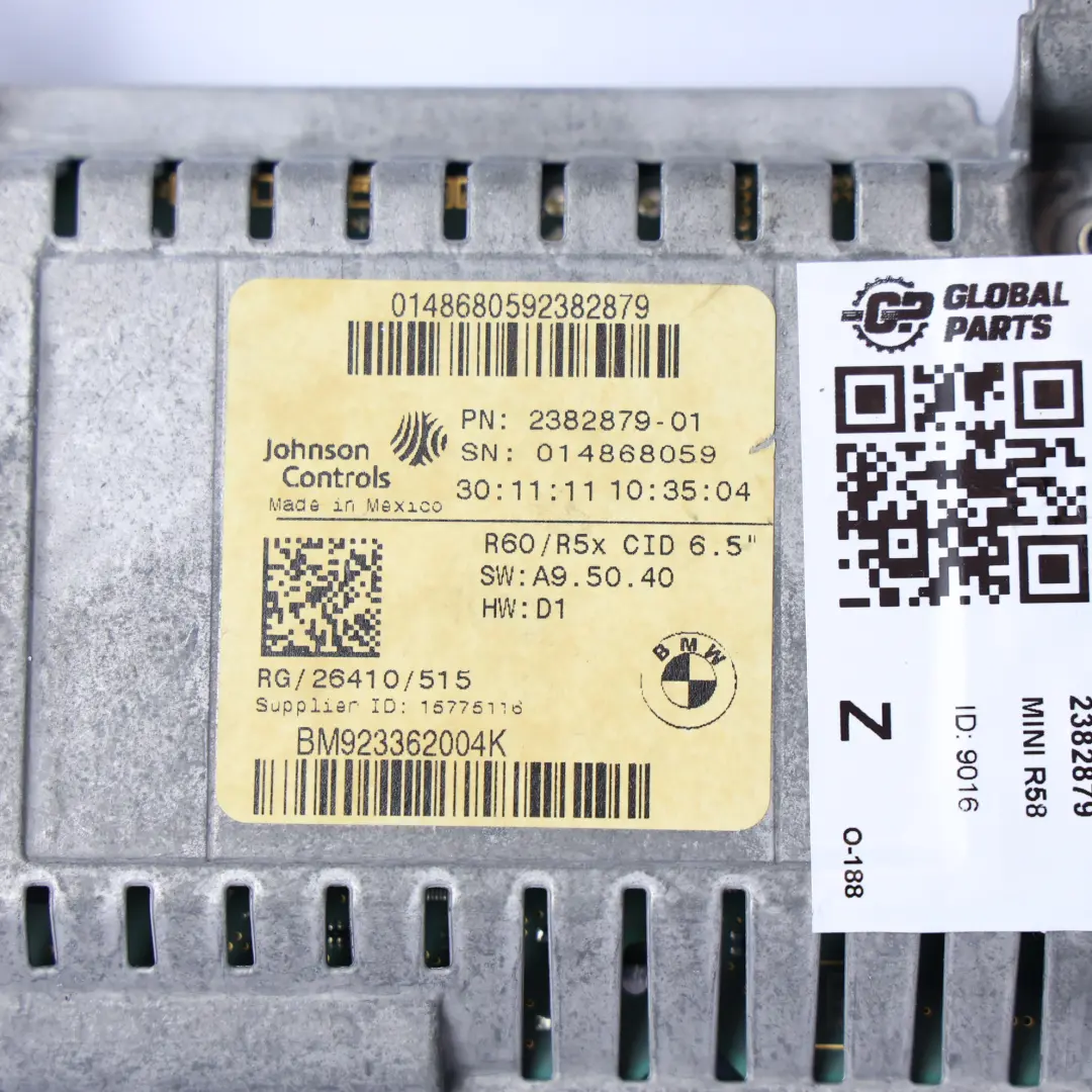 Mini R58 Wyświetlacz Ekran Nawigacja - SKU 2382879 - Numer Części 2382879