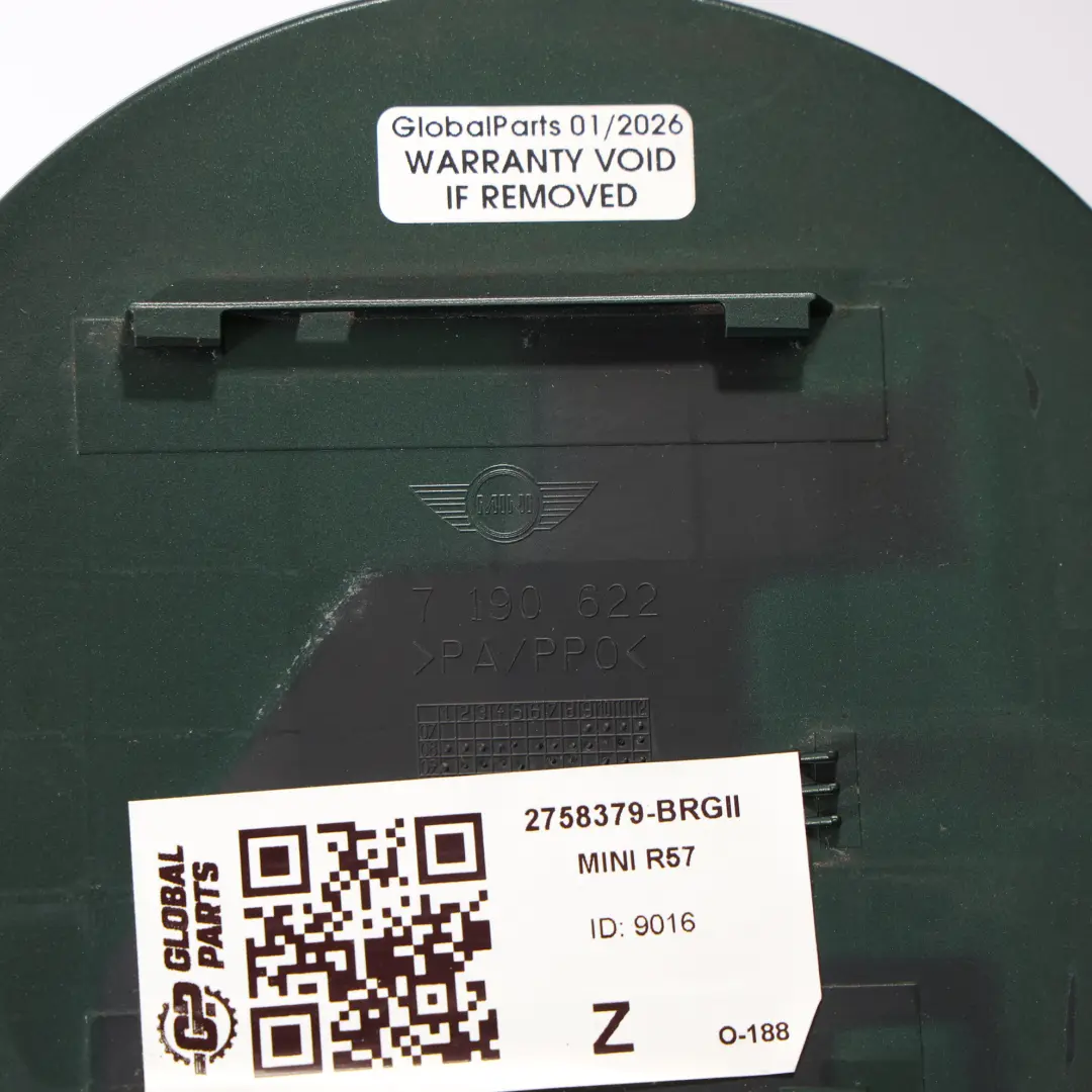 Mini R57 R58 R59 Fuel Flap Tank Cap Cover British Racing Green II Metallic - B22 - SKU 2758379-BRGII - Part number 2758379