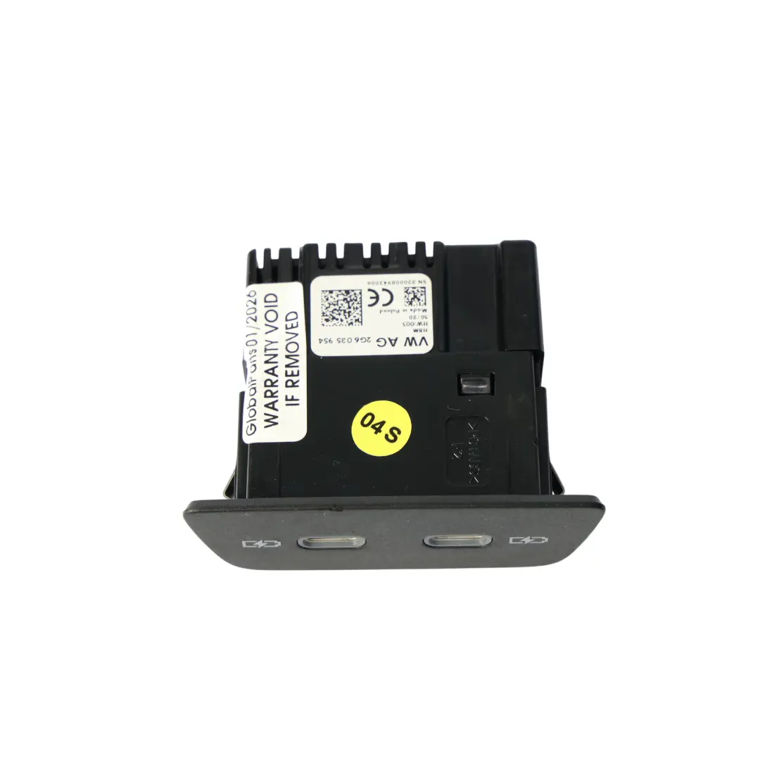 Mk8 Presa Di Corrente USB-C Doppia Posteriore per Volkswagen T-Roc Golf con numero di parte 2G6035954 Volkswagen T-Roc Golf Mk8 Presa Di Corrente USB-C Doppia Posteriore - SKU 2G6035954 - Numero di parte 2G6035954