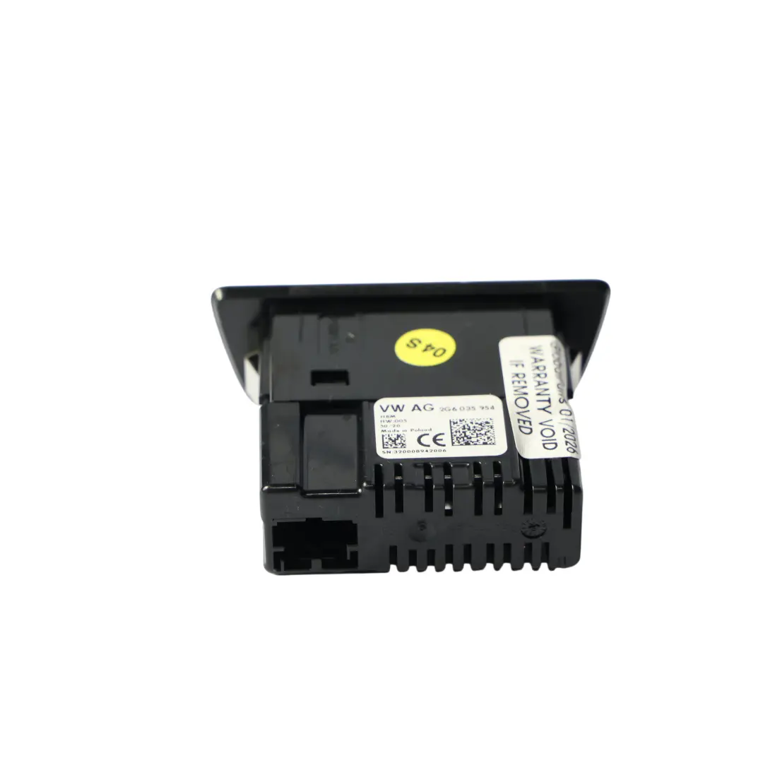 Mk8 USB-C Anschlussbuchse Doppelte Hintere für Volkswagen T-Roc Golf mit Teilenummer 2G6035954 Volkswagen T-Roc Golf Mk8 USB-C Anschlussbuchse Doppelte Hintere - SKU 2G6035954 - Teilenummer 2G6035954