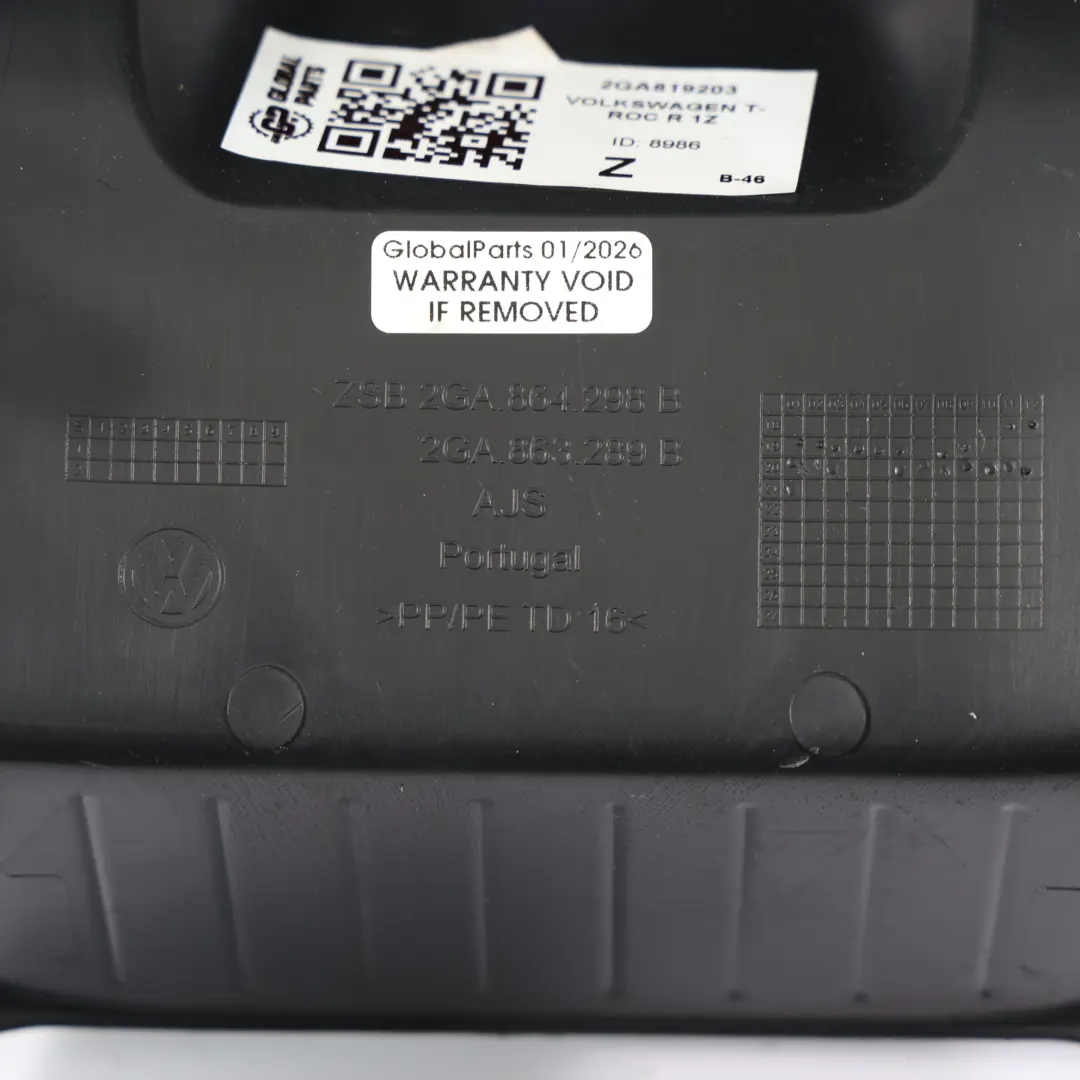 Volkswagen T-Roc A11 Embellecedor Ventilación Consola Central Trasera 2GA864298 - SKU 2GA819203 - Número de pieza 2GA819203