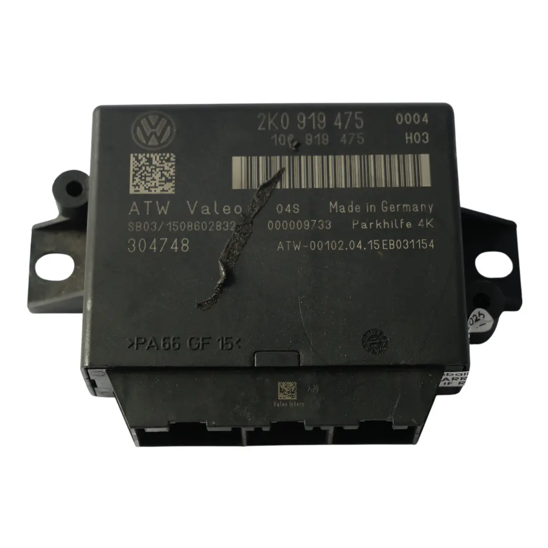 Volkswagen Caddy 2K Module Commande Capteur Distance Stationnement PDC - SKU 2K0919475 - Numéro de pièce 2K0919475