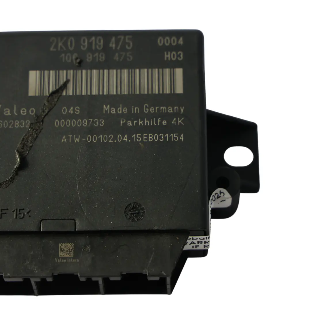 Volkswagen Caddy 2K PDC Sensor Distancia Aparcamiento Control Módulo - SKU 2K0919475 - Número de pieza 2K0919475