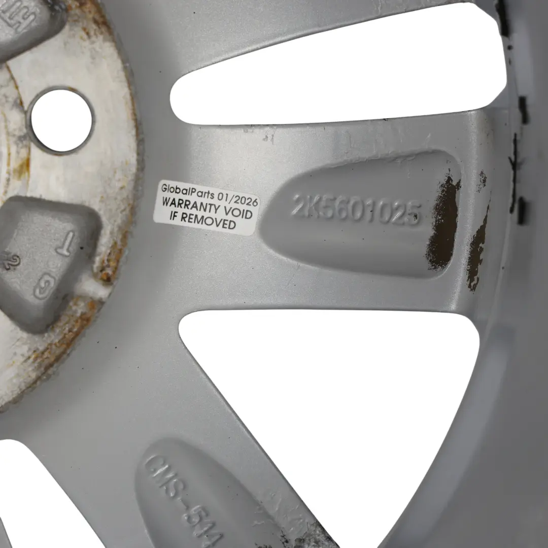 2K Silver Wheel Alloy Rim 15" 6J ET:47 to Volkswagen Caddy with Part number 2K5601025 Volkswagen Caddy 2K Silver Wheel Alloy Rim 15" 6J ET:47 - SKU 2K5601025-3 - Part number 2K5601025