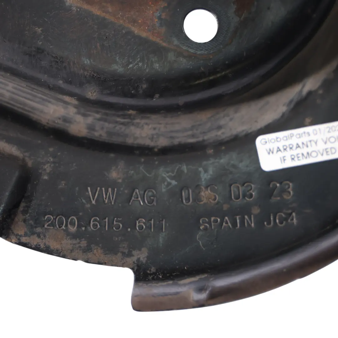 Seat Arona Disco Freno Piastra Paraspruzzi Scudo Posteriore Sinistro - SKU 2Q0615611 - Numero di parte 2Q0615611