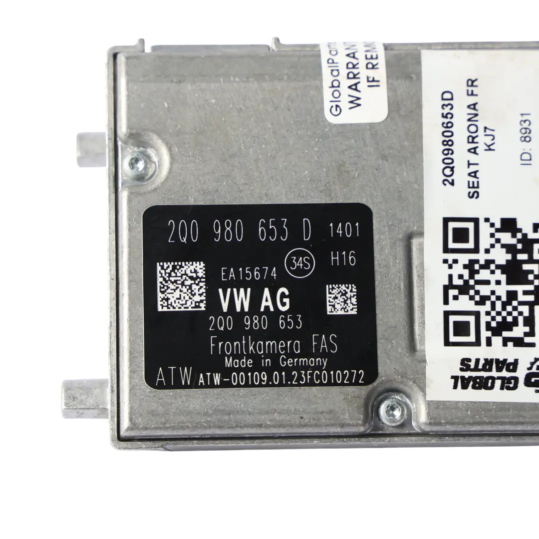 Mk1 Front Windscreen Radar Camera Lane Assist to Seat Arona KJ7 with Part number 2Q0980653D Seat Arona KJ7 Mk1 Front Windscreen Radar Camera Lane Assist - SKU 2Q0980653D - Part number 2Q0980653D