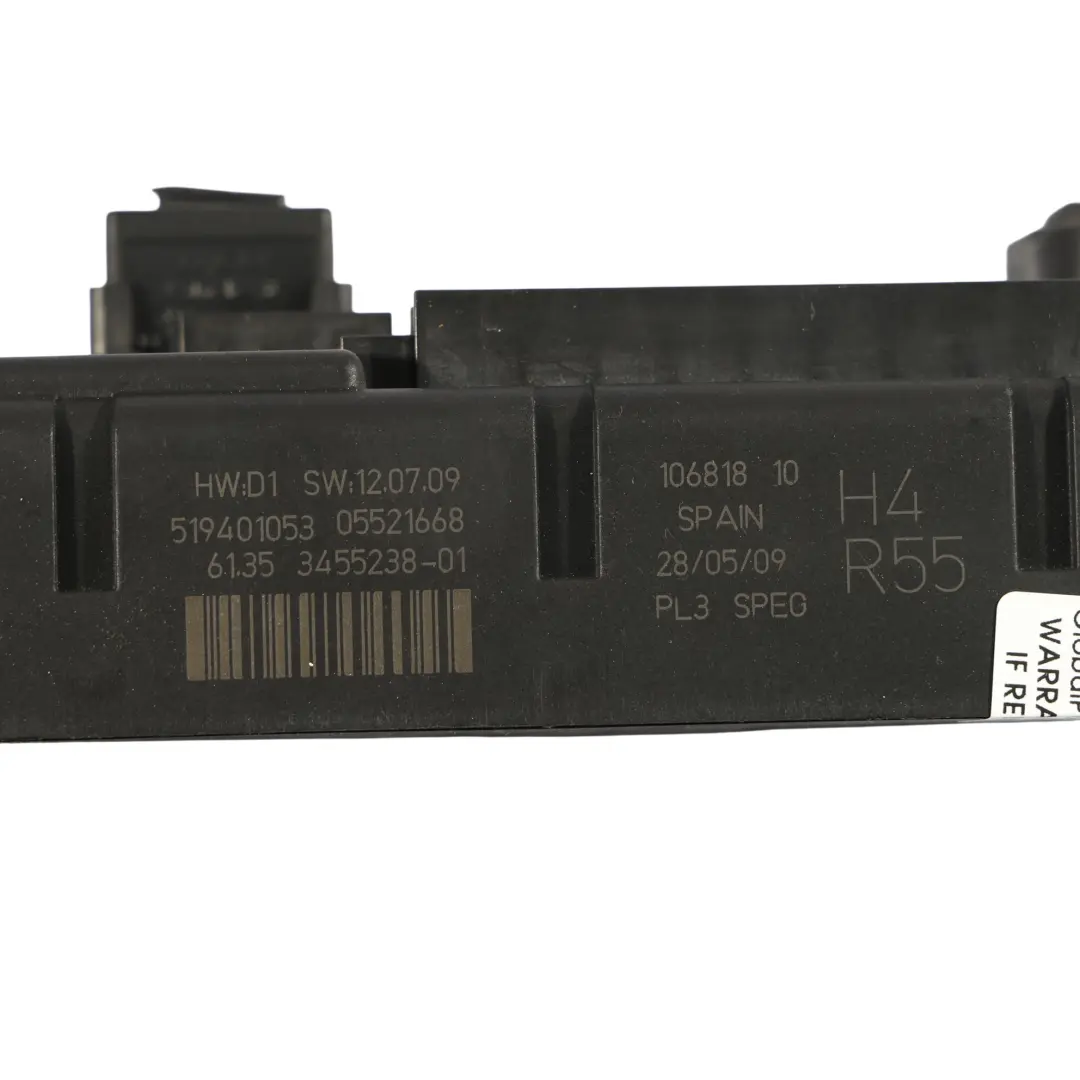 Scatola Dei Fusibili Unità Modulo Di Controllo per Mini Clubman R55 con numero di parte 3455238 Mini Clubman R55 Scatola Dei Fusibili Unità Modulo Di Controllo - SKU 3455238 - Numero di parte 3455238