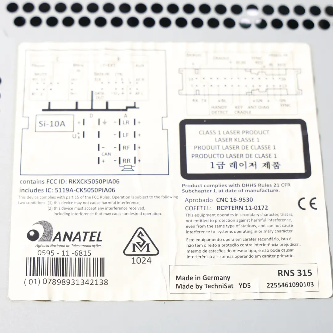 VW Volkswagen Scirocco Mk3 Radio Steuergerät Media CD Spieler RNS 315 - SKU 3C0035279M - Teilenummer 3C0035279M