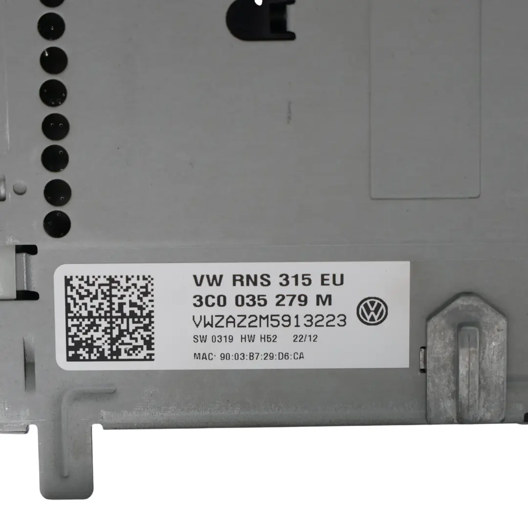 VW Volkswagen Scirocco Mk3 Radio Steuergerät Media CD Spieler RNS 315 - SKU 3C0035279M - Teilenummer 3C0035279M