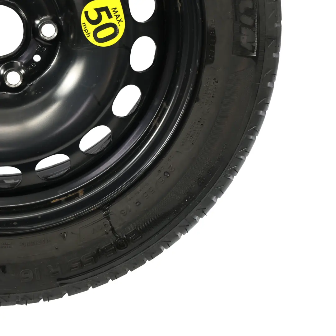 Spare Wheel Steel R16 Michelin Tyre 205/55 to Seat Exeo VW Passat with Part number 3C0601027AF Seat Exeo VW Passat Spare Wheel Steel R16 Michelin Tyre 205/55 - SKU 3C0601027AF - Part number 3C0601027AF