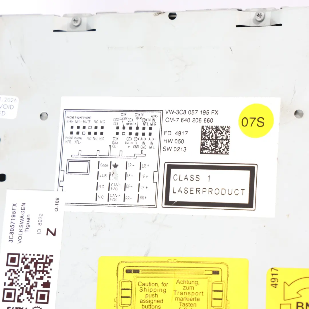 Radio Unidad Principal RNS DAB Multimedia 3C8035195FX para Volkswagen VW Scirocco III con número de pieza 3C8057195FX Volkswagen VW Scirocco III Radio Unidad Principal RNS DAB Multimedia 3C8035195FX - SKU 3C8057195FX - Número de pieza 3C8057195FX