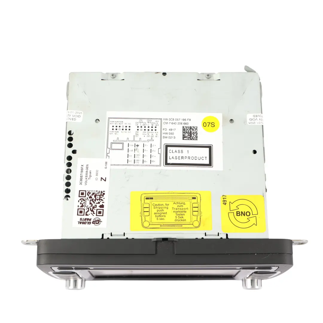 Volkswagen Scirocco Mk3 Radio Head Unit RNS DAB Media Player Unit 3C8035195FX - SKU 3C8057195FX - Part number 3C8057195FX