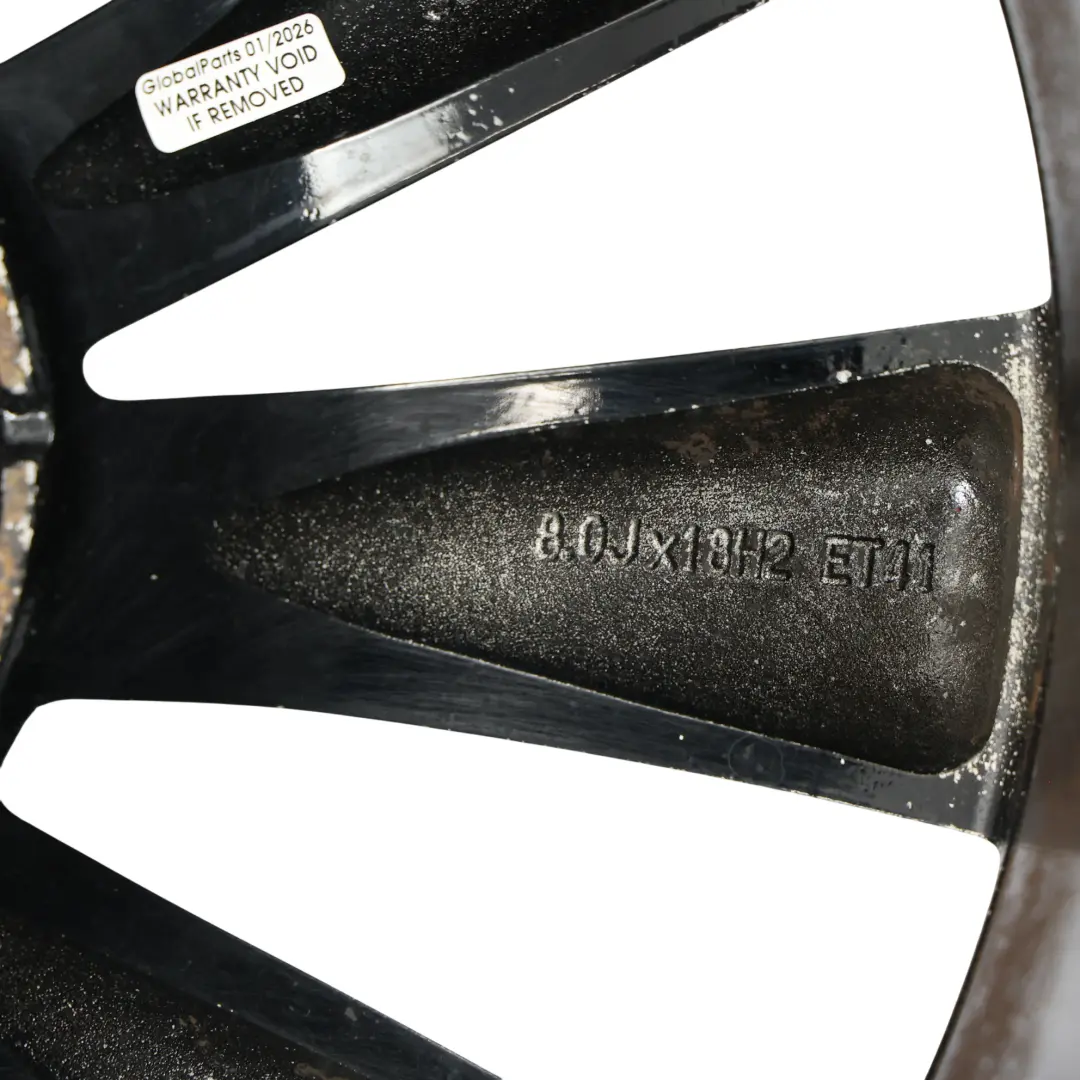 Volkswagen Scirocco Mk3 Cerchio In Lega Nero 18" 8J ET:41 - SKU 3C8601025D-2 - Numero di parte 3C8601025D