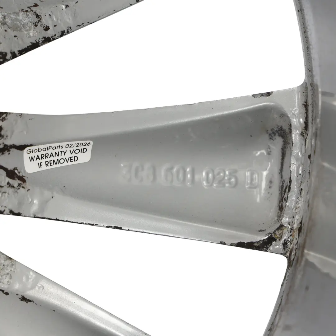 Volkswagen Scirocco Mk3 Silver Wheel Alloy Rim 18" 8J ET:41 - SKU 3C8601025D-6 - Part number 3C8601025D