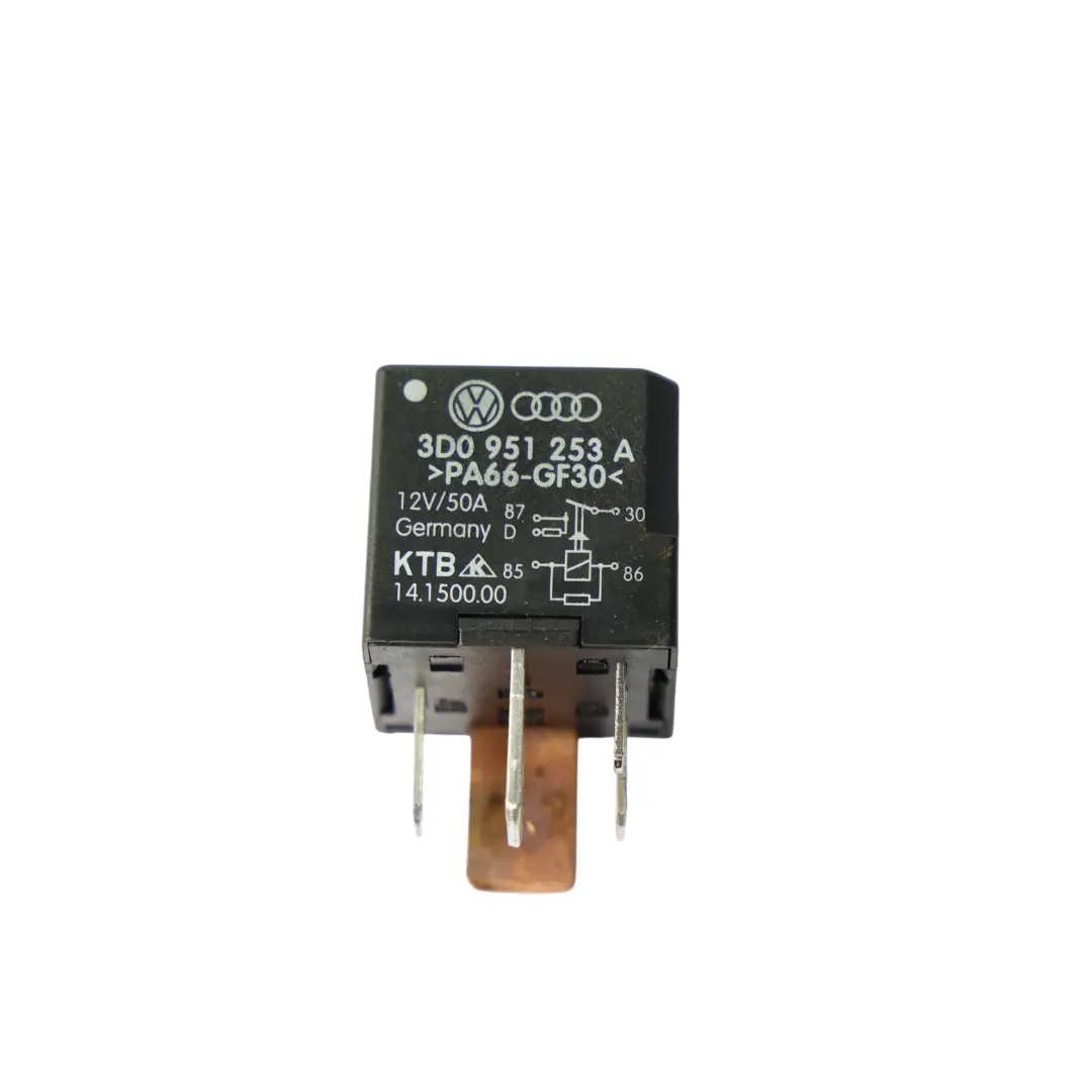 VW Volkswagen Audi Seat Skoda Relais Schwarz 5 Pins 12V 50A Set 433 - SKU 3D0951253A-1 - Teilenummer 3D0951253A