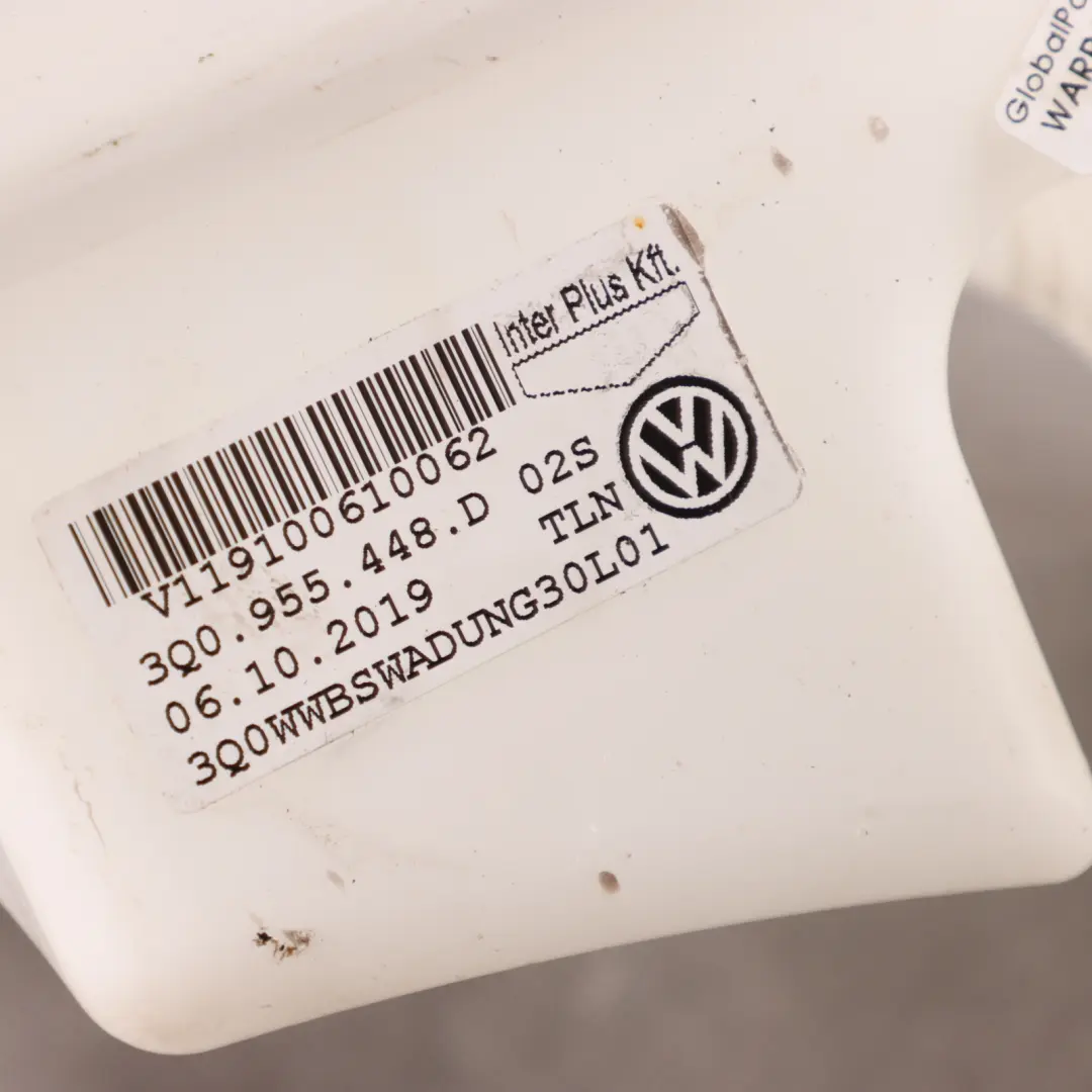 5G Windscreen Washer Water Reservoir Tank to Volkswagen Golf with Part number 3Q0955448D Volkswagen Golf 5G Windscreen Washer Water Reservoir Tank - SKU 3Q0955448D - Part number 3Q0955448D