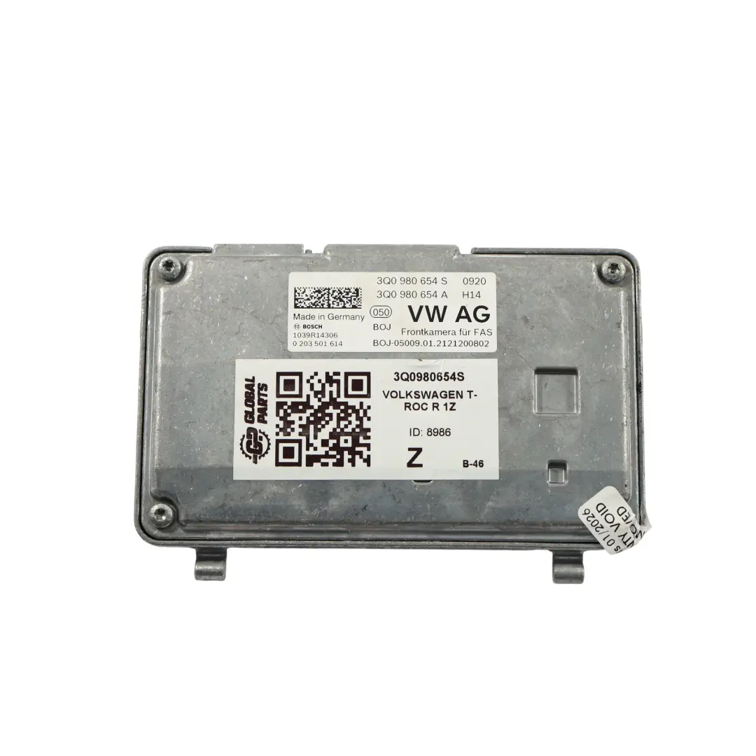 VW T-Roc A11 Parabrezza Telecamera Anteriore Assistenza Conducente - SKU 3Q0980654S - Numero di parte 3Q0980654S