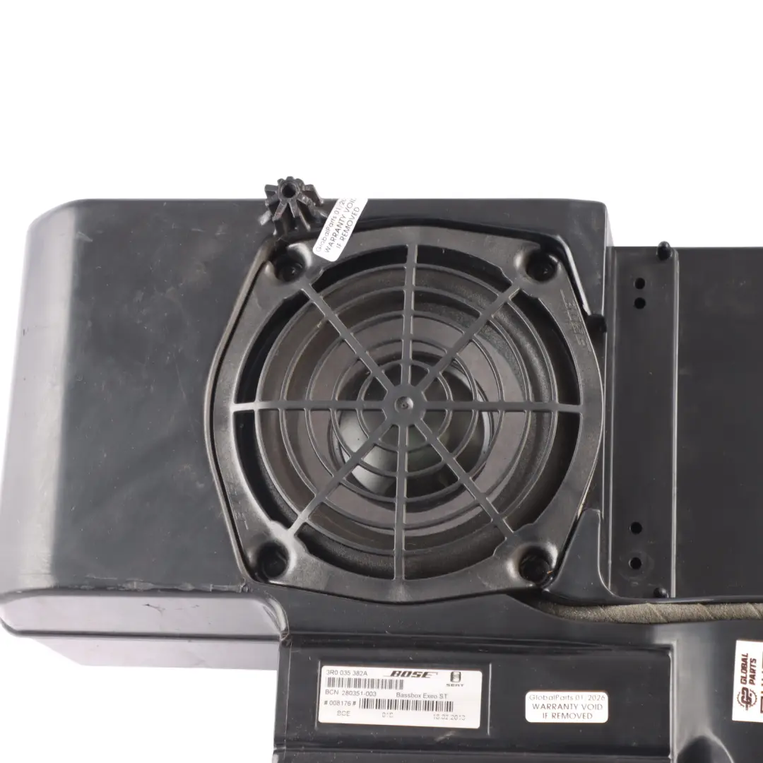 Bose Subwoofer Bass Speaker Amplifier Trunk to Seat Exeo Rear with Part number 3R0035382A Seat Exeo Rear Bose Subwoofer Bass Speaker Amplifier Trunk - SKU 3R0035382A - Part number 3R0035382A
