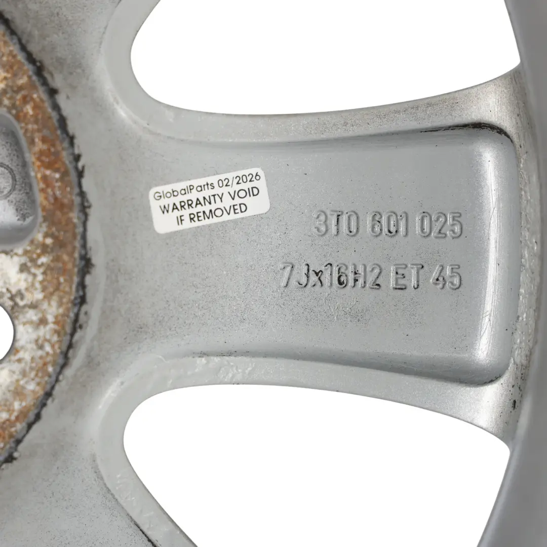 Skoda Yeti 5L Superb Silver Wheel Alloy Rim 16" 7J ET:45 - SKU 3T0601025-4 - Part number 3T0601025