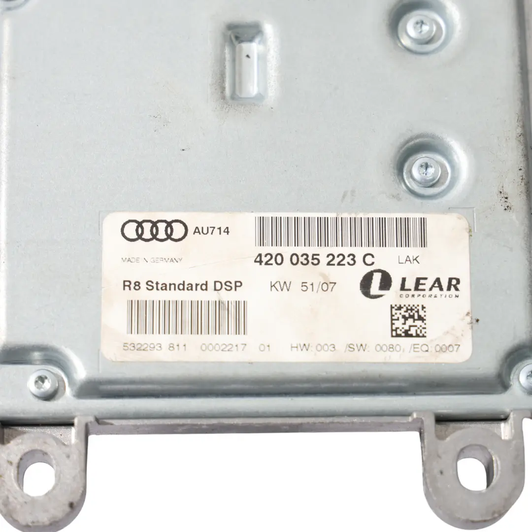 Audi R8 42 Spyder Module De Commande Du Système D'Amplification Audio - SKU 420035223C - Numéro de pièce 420035223C