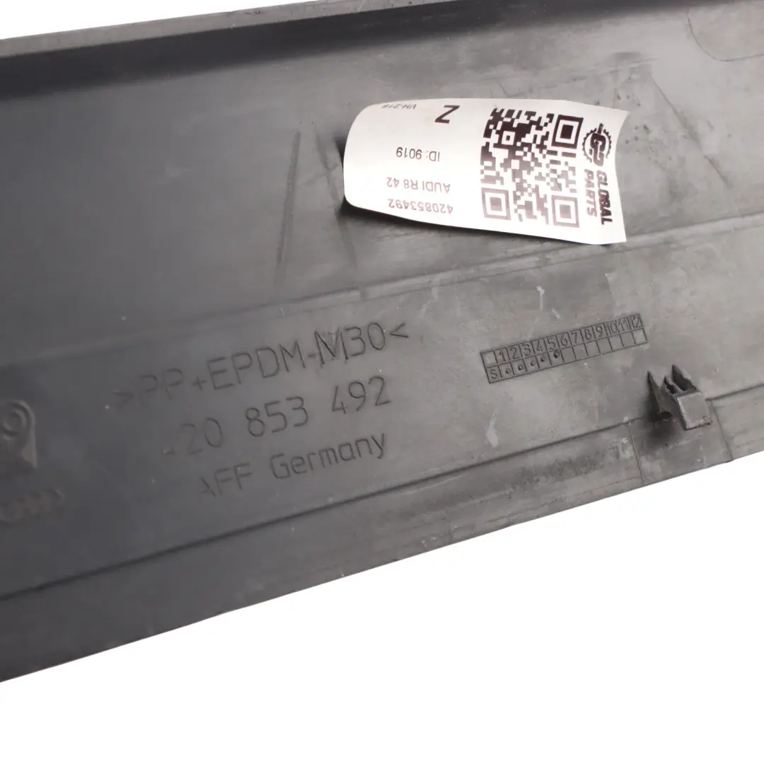 Side Door Sill Kick Plate Panel Cover Right O/S to Audi R8 42 with Part number 420853492 Audi R8 42 Side Door Sill Kick Plate Panel Cover Right O/S - SKU 420853492 - Part number 420853492