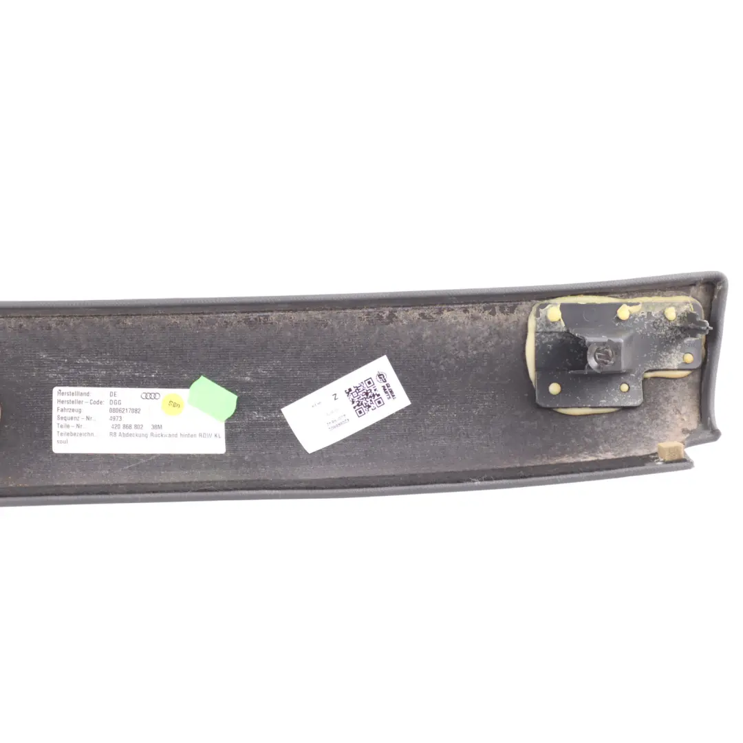 Audi R8 Gen 1 Rear Panel Cover Trim Interior Black - SKU 420868802 - Part number 420868802