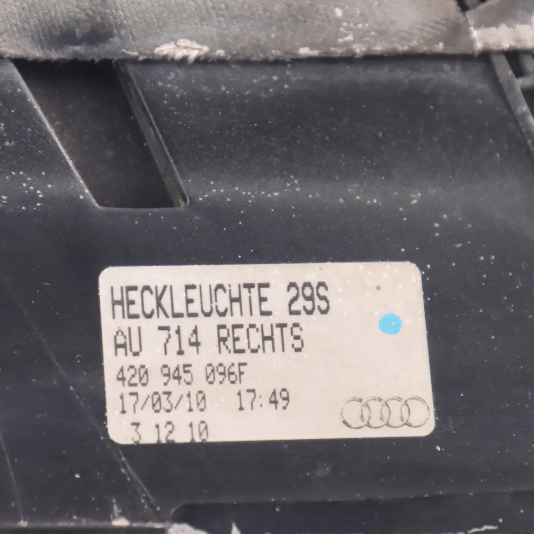 Tail Light Lamp Right O/S to Audi R8 42 Rear with Part number 420945096F Audi R8 42 Rear Tail Light Lamp Right O/S - SKU 420945096F-1 - Part number 420945096F