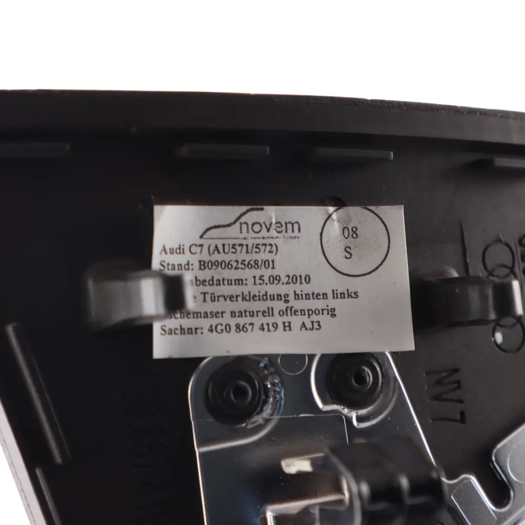 Audi A6 C7 Rear Door Grab Handle Surround Trim Cover Left N/S Wood - SKU 4G0867419H - Part number 4G0867419H