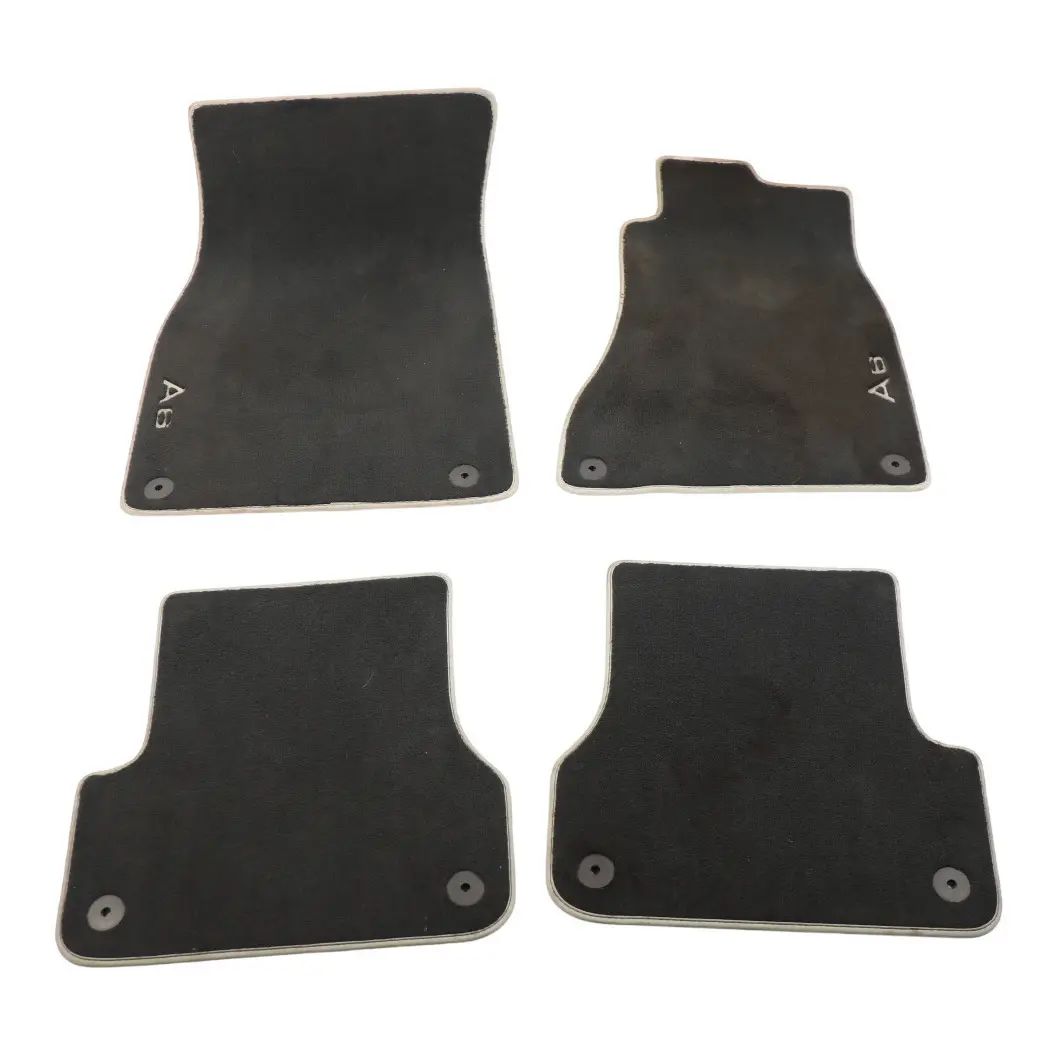 Audi A6 C7 Floor Mats Carpet Cloth Fabric Cover Black SET X4 - SKU RHD-4G2061275 - Part number 4G2061275