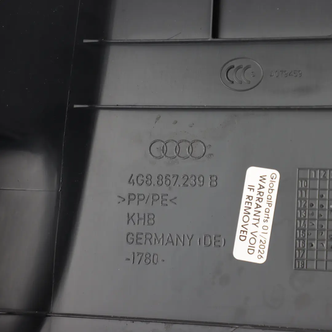 Audi A7 4G B-Pillar Column Cover Trim Panel Cover Left N/S Black - SKU 4G8867239B - Part number 4G8867239B