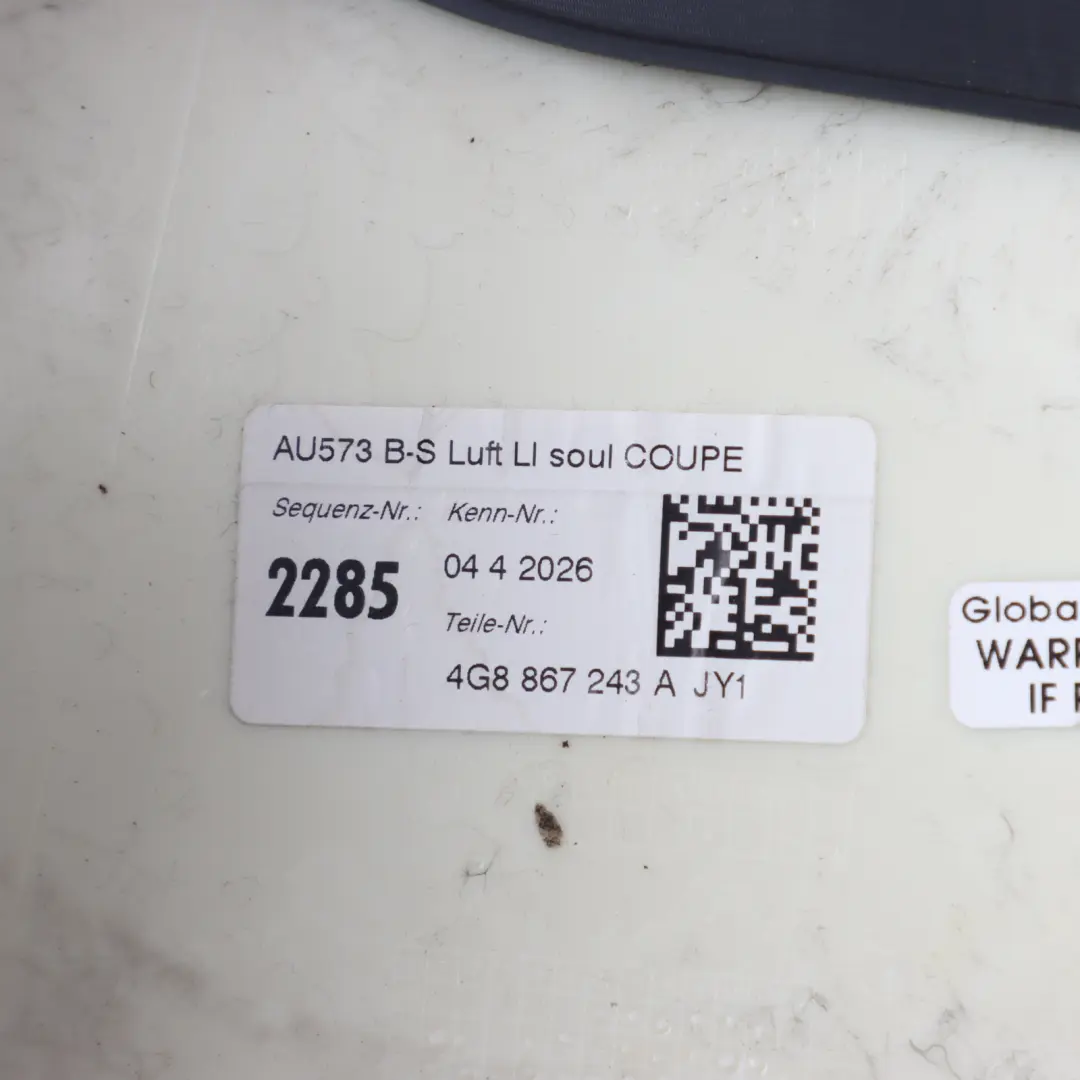 Audi A7 4G B-Pillar Column Cover Trim Panel Upper Left N/S Black - SKU 4G8867243A - Part number 4G8867243A