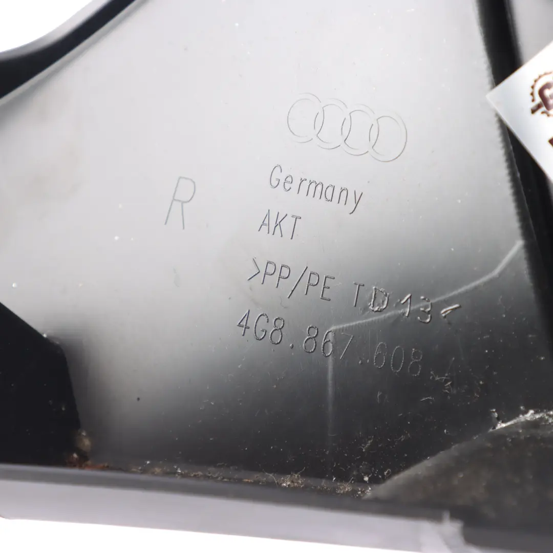 Heckklappe Kofferraumdeckel Abdeckplatte Hinten Rechts für Audi A7 4G mit Teilenummer 4G8867608A Audi A7 4G Heckklappe Kofferraumdeckel Abdeckplatte Hinten Rechts - SKU 4G8867608A - Teilenummer 4G8867608A