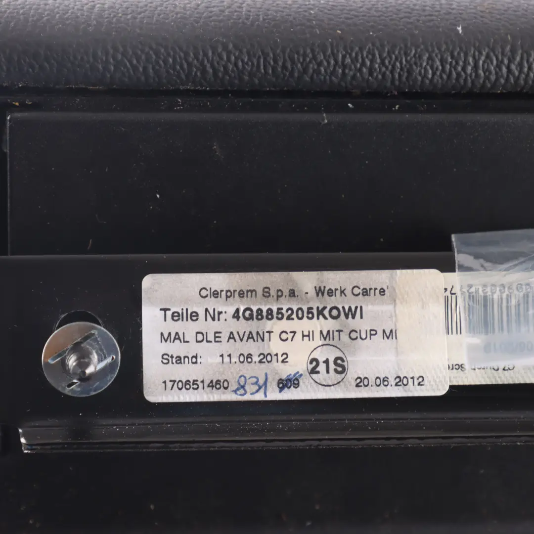 Consola Central Reposabrazos Cuero Negro para Audi A6 C7 con número de pieza 4G8885875K Audi A6 C7 Consola Central Reposabrazos Cuero Negro - SKU 4G8885875K - Número de pieza 4G8885875K
