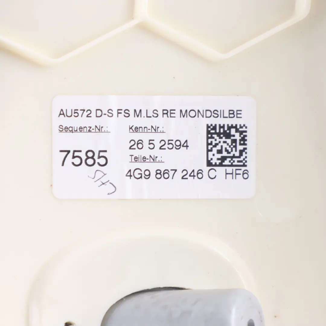 Moldura Pilar D Superior Derecho para Audi A6 C7 Allroad con número de pieza 4G9867246C Audi A6 C7 Allroad Moldura Pilar D Superior Derecho - SKU 4G9867246C - Número de pieza 4G9867246C