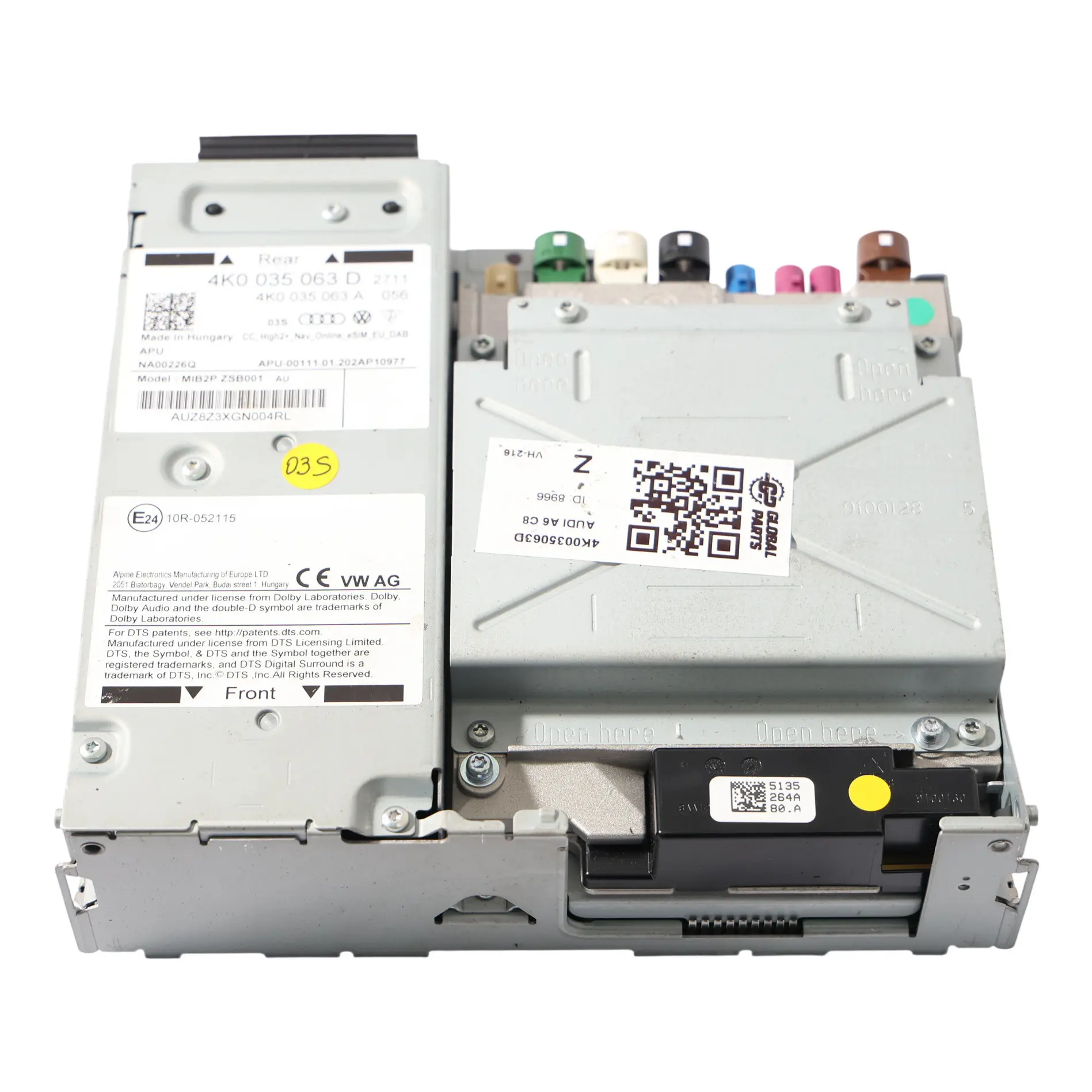 Audi A6 C8 MIB2 Multimedia Nawigacja Moduł Jednostka Główna 4K0035063D