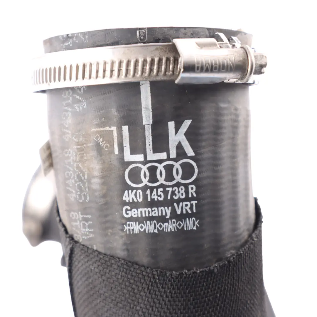 Charge Pressure Hose Pipe Right O/S 3.0 TDI to Audi A6 C8 Intercooler with Part number 4K0145738R Audi A6 C8 Intercooler Charge Pressure Hose Pipe Right O/S 3.0 TDI - SKU 4K0145738R - Part number 4K0145738R